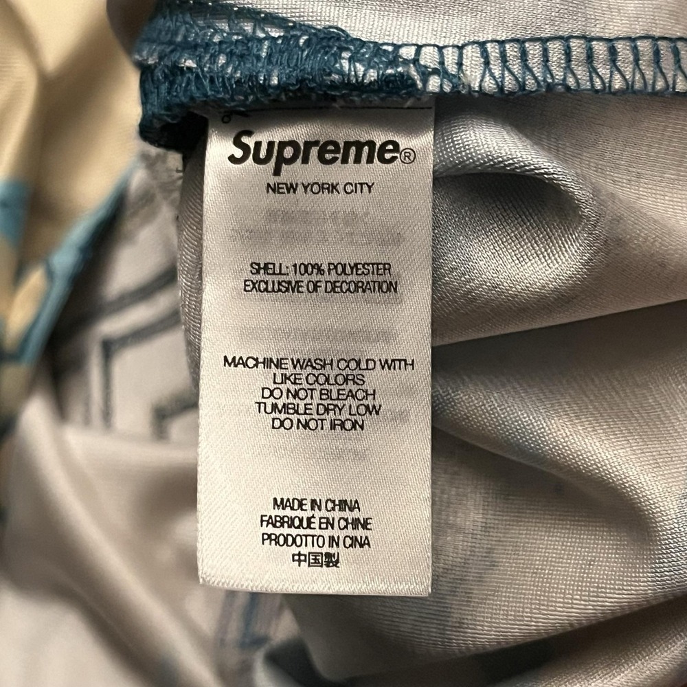 Supreme Shirt Mens XL Blue Gold 11 Stars Mesh Football Jersey Top Graphic - Picture 8 of 10